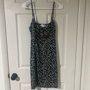 Floral Black and White Dress